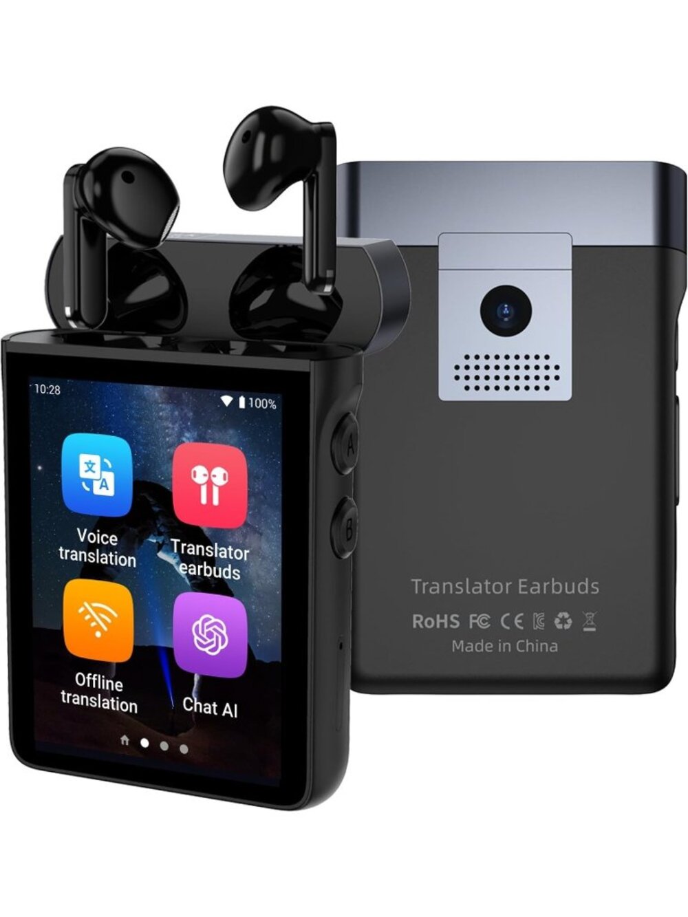 ANFIER A9S AI Translation Earbuds Real-Time, ChatGPT Language Translator Device